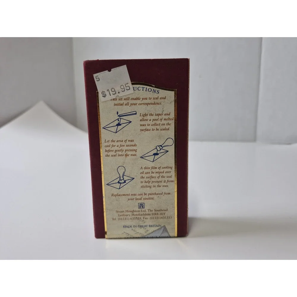 Stuart Houghton Personal Seal Set Brass Stamp Made in Great Britain Letter M New
